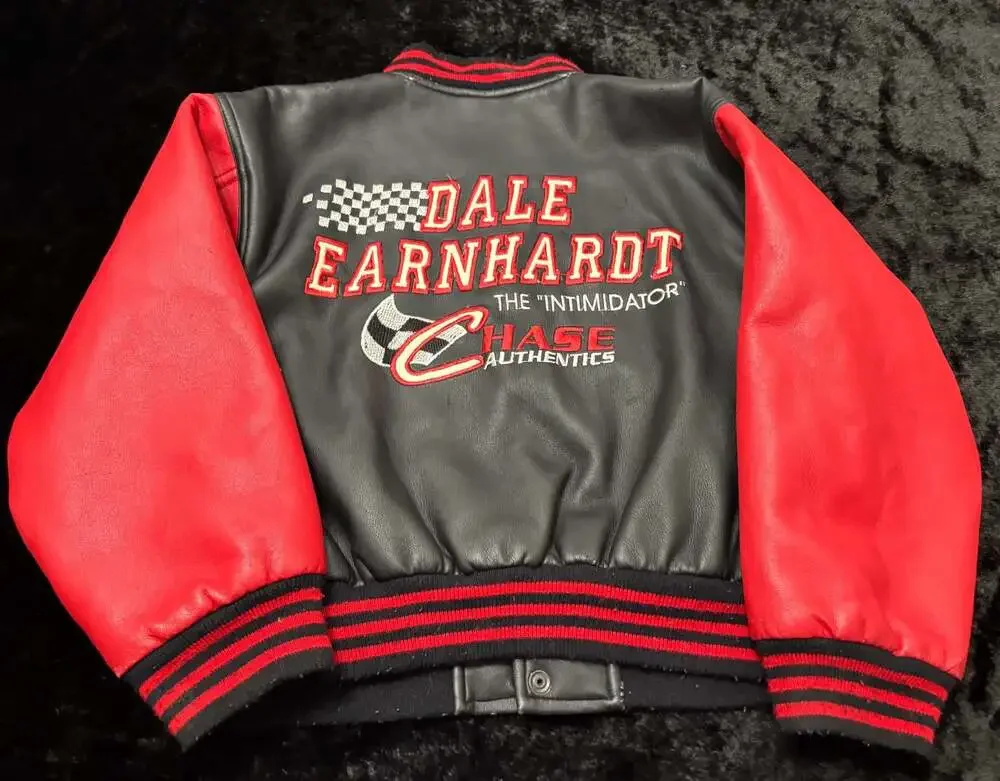 Boy Medium Vintage Chase Authentics Dale Earnhardt Faux Leather Jacket
